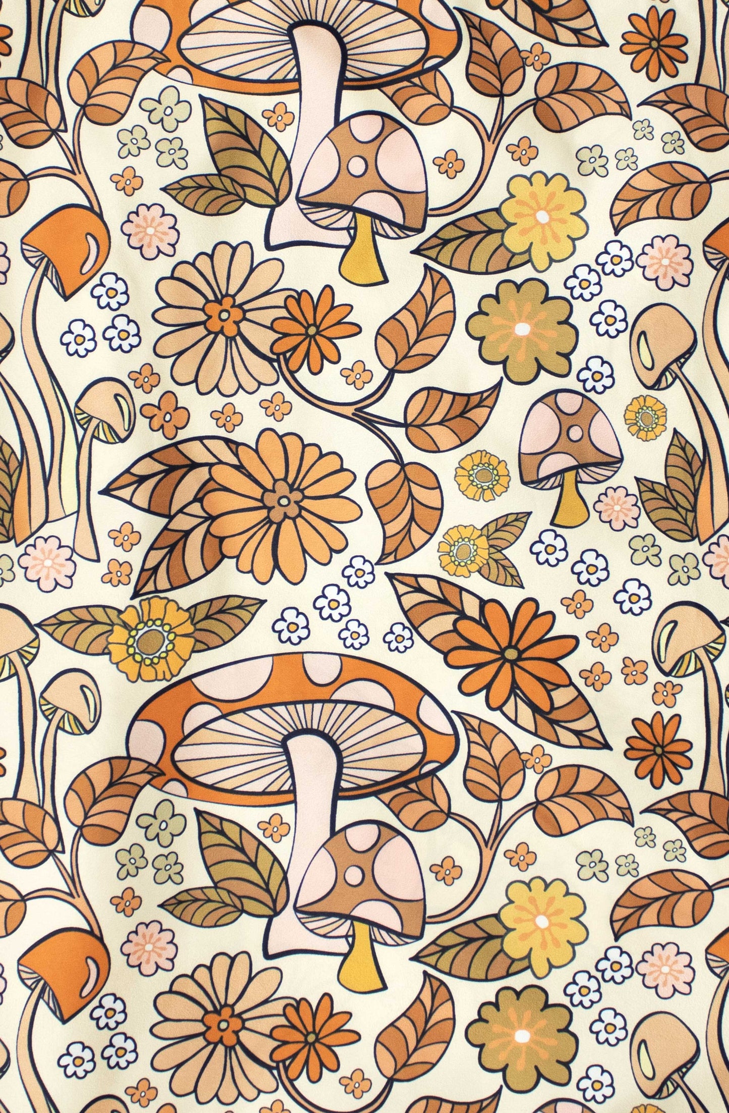 Medium Reusable Bag | Beige Mushrooms