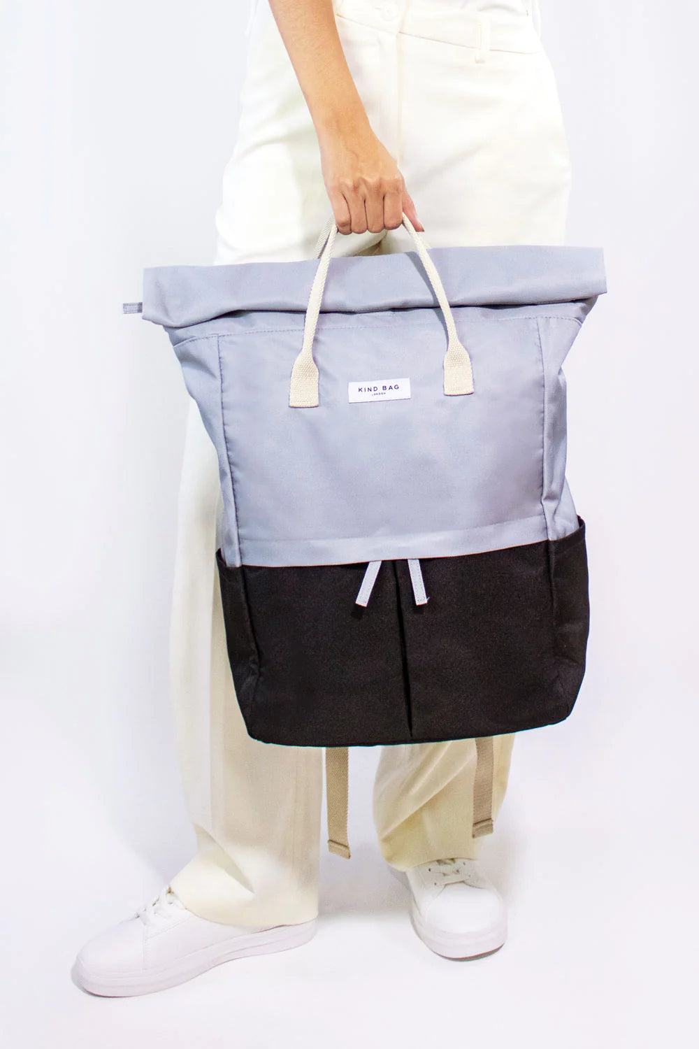 Light Grey & Black | “Hackney” 2.0 Backpack | Large