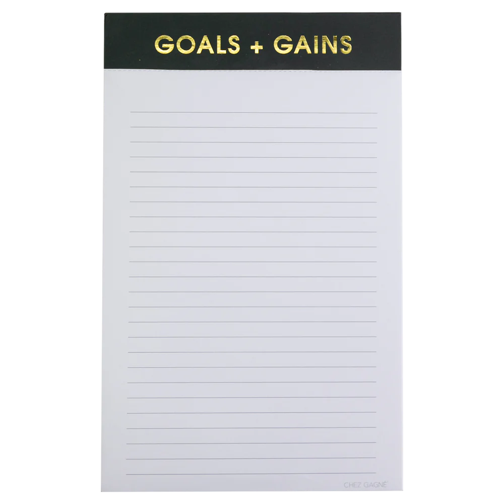 Goals + Gains Notepad
