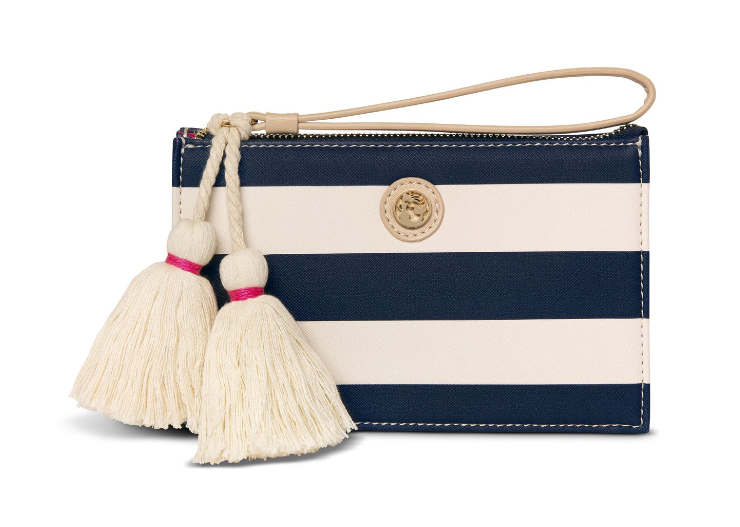 Emmy Wristlet Navy Stripe