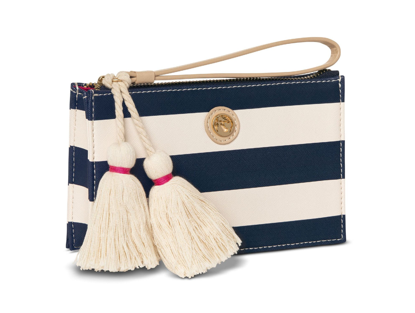 Emmy Wristlet Navy Stripe