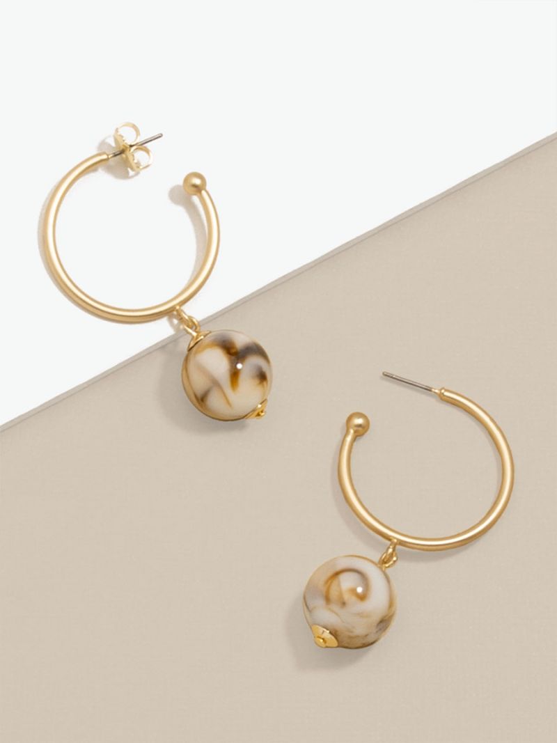 Iris Marbled Hoop Earring