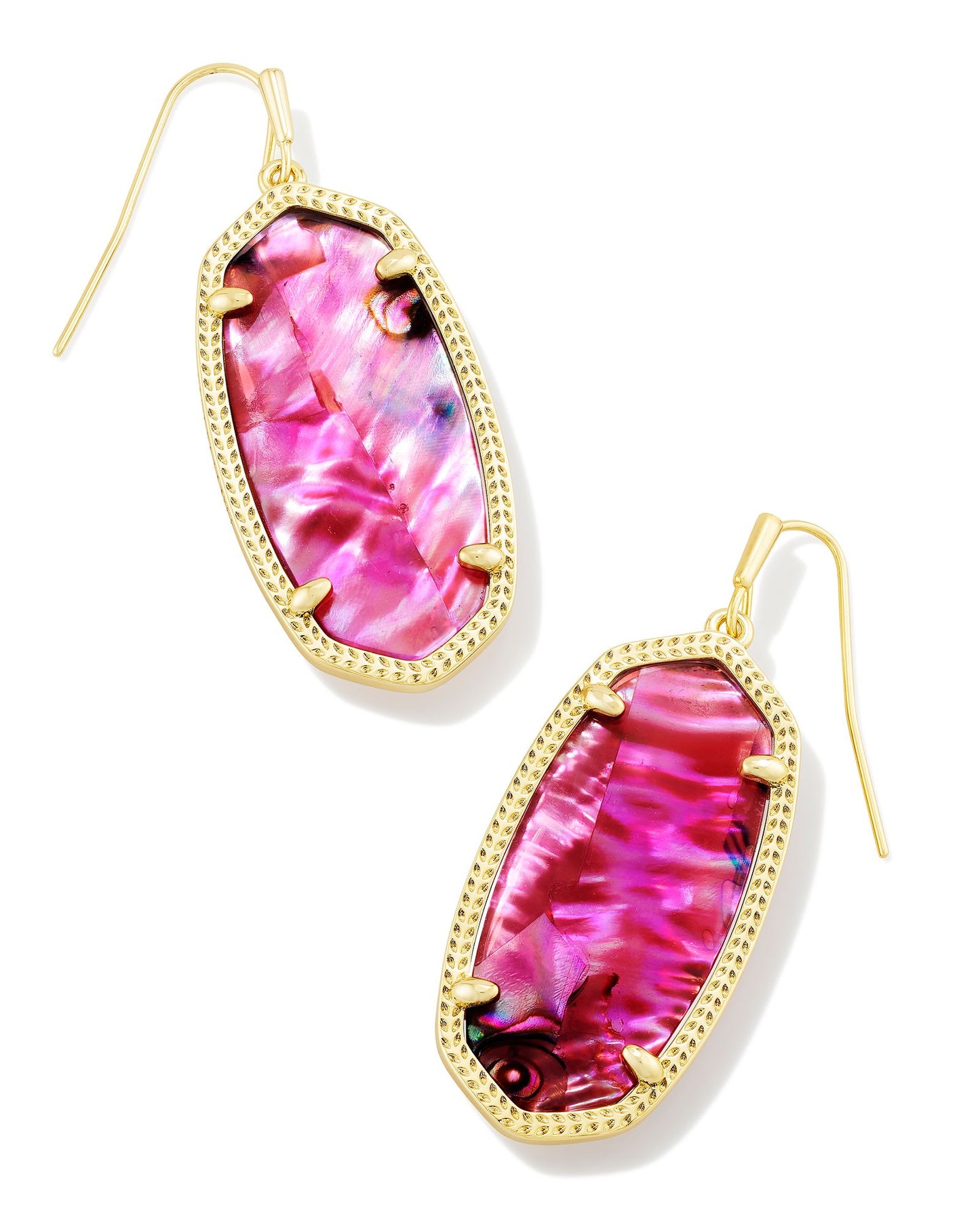 Elle Earrings | Gold & Light Burgundy Illusion