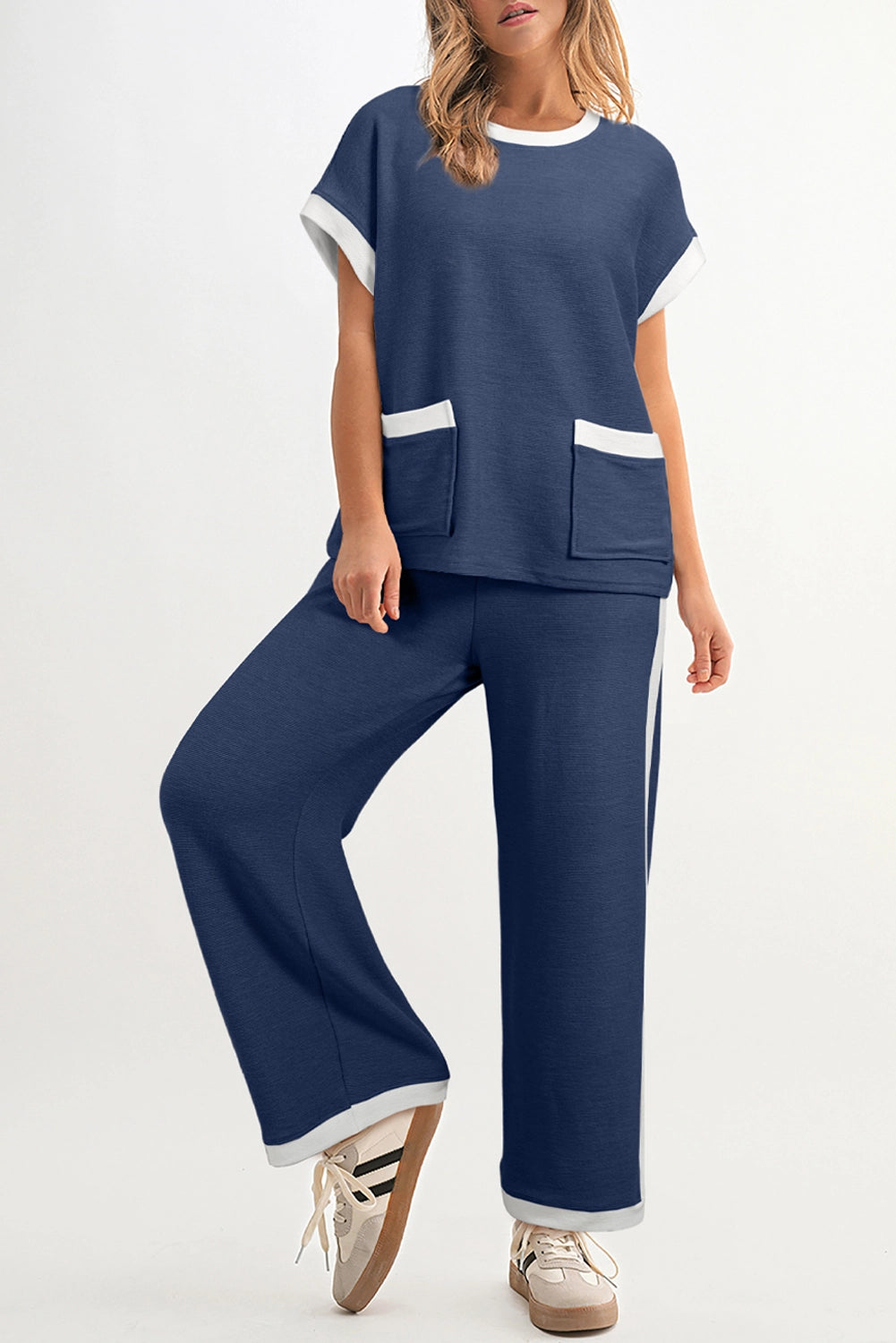 Short Sleeve Top and Pants Set