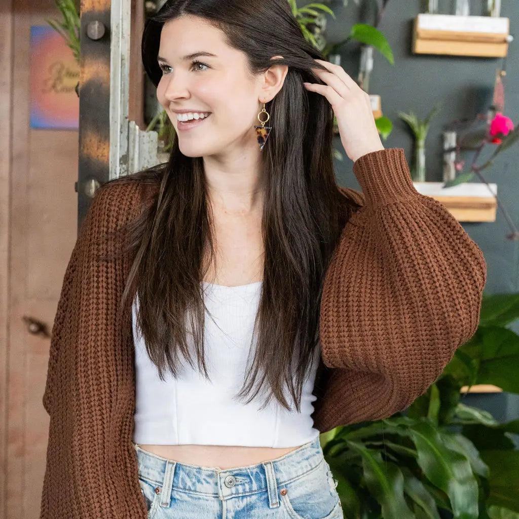 Olivia Earrings | Tortoise