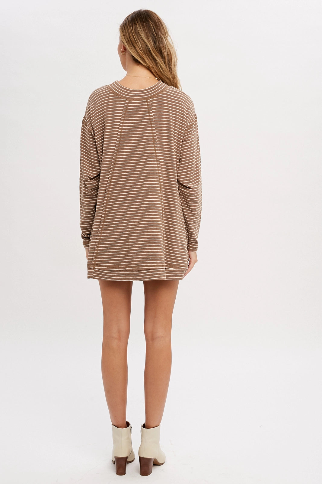 Crewneck Slouchy Stripe Top