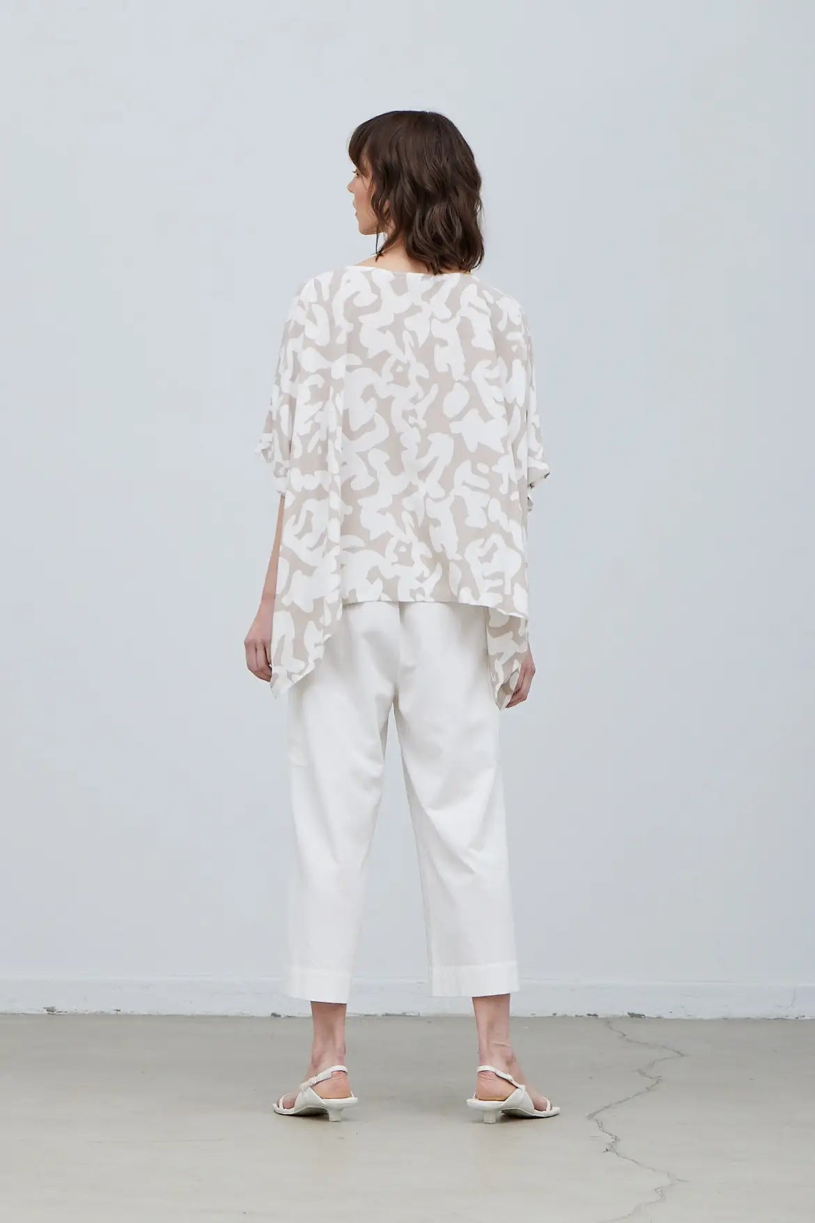 Rayon Print Boxy Blouse
