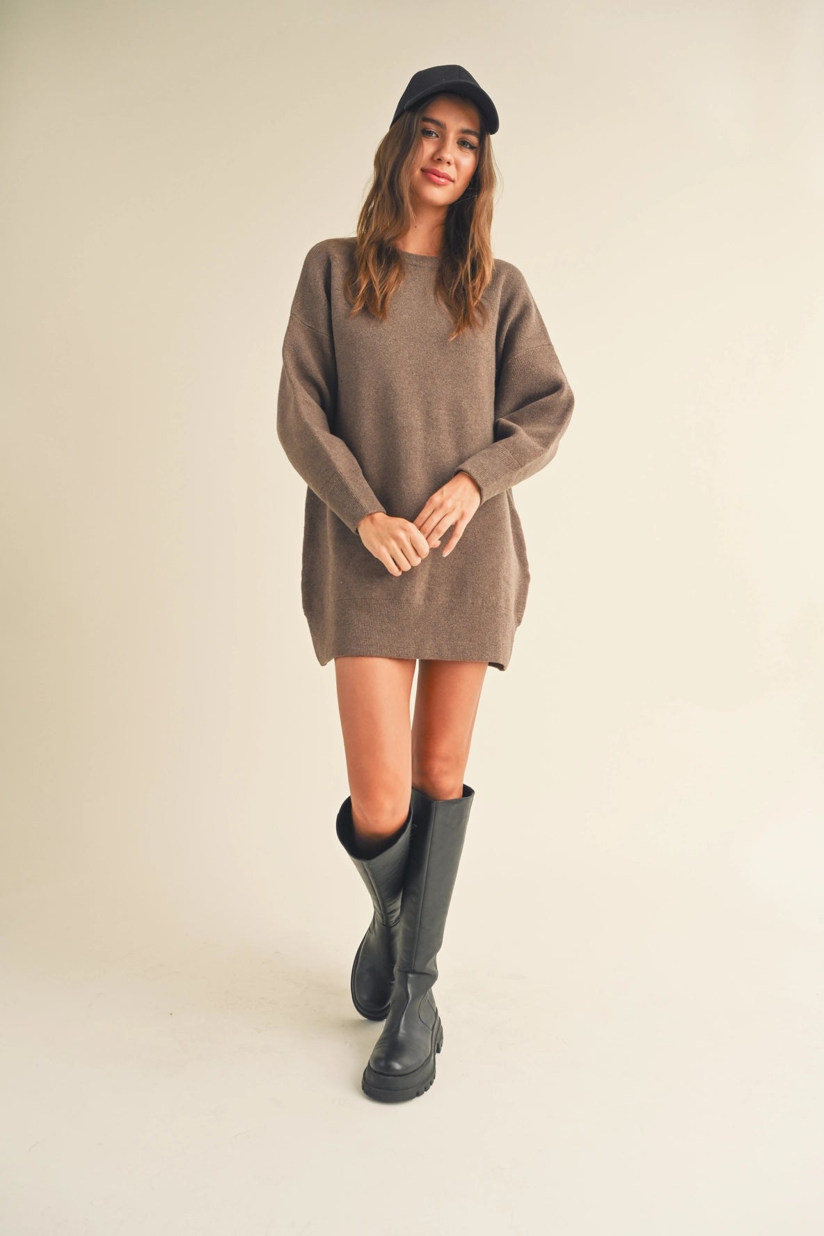 Oversized Round Neck Sweater Top