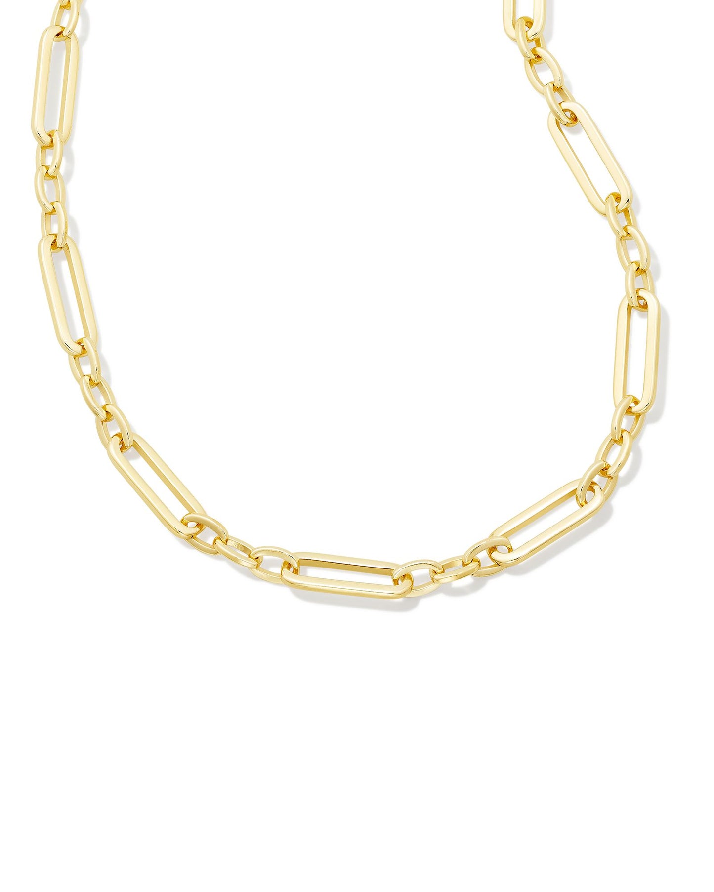 Heather Link and Chain Necklace | Gold
