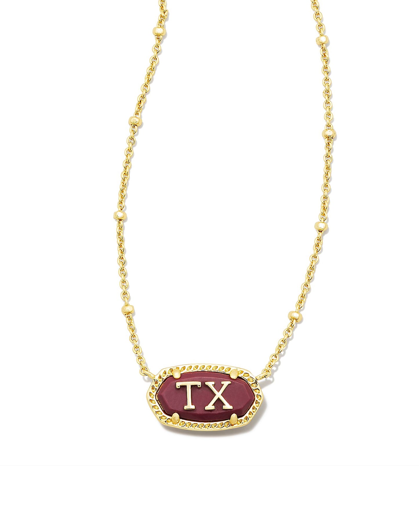 Elisa Gold Texas Necklace | Maroon Magnesite