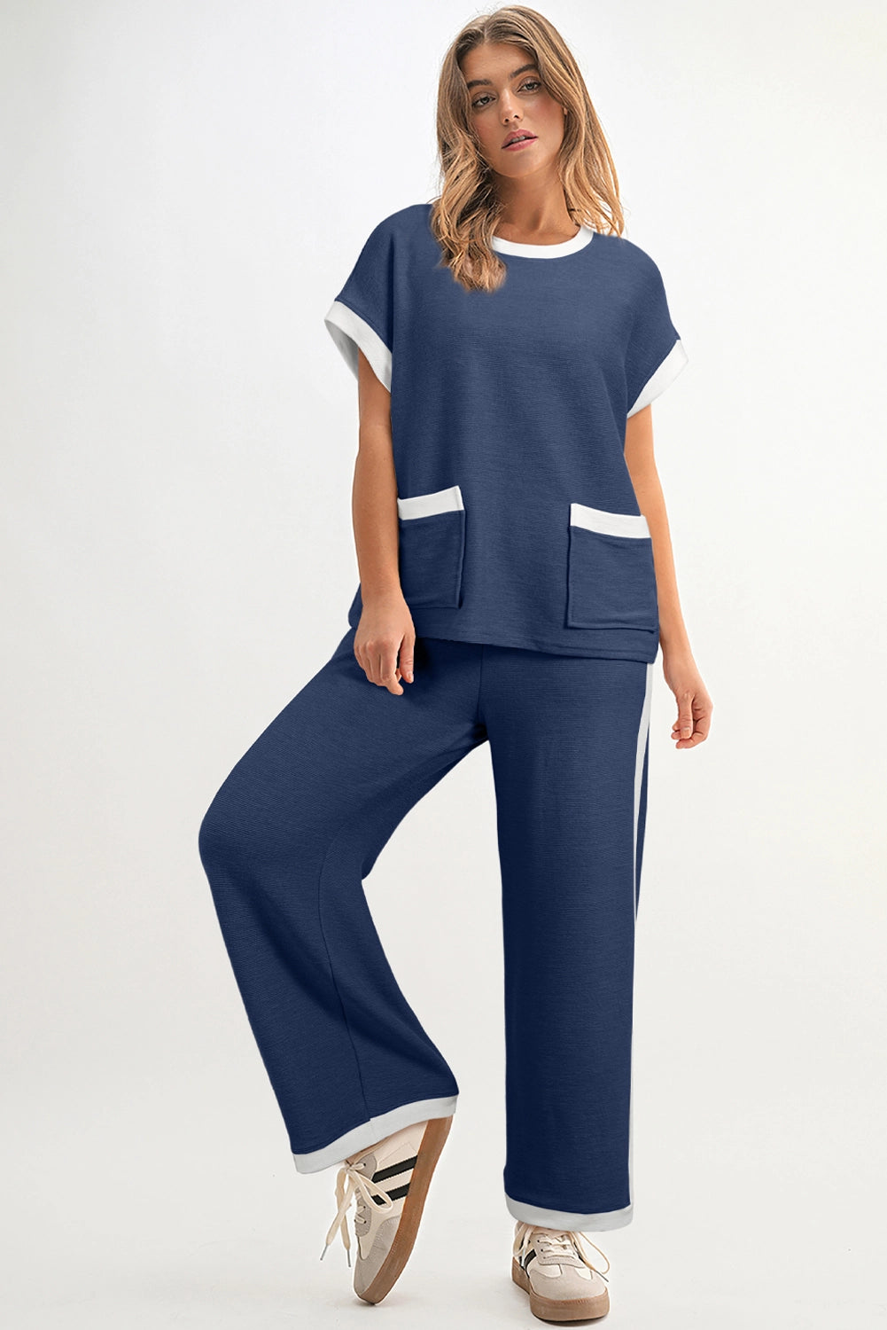 Short Sleeve Top and Pants Set