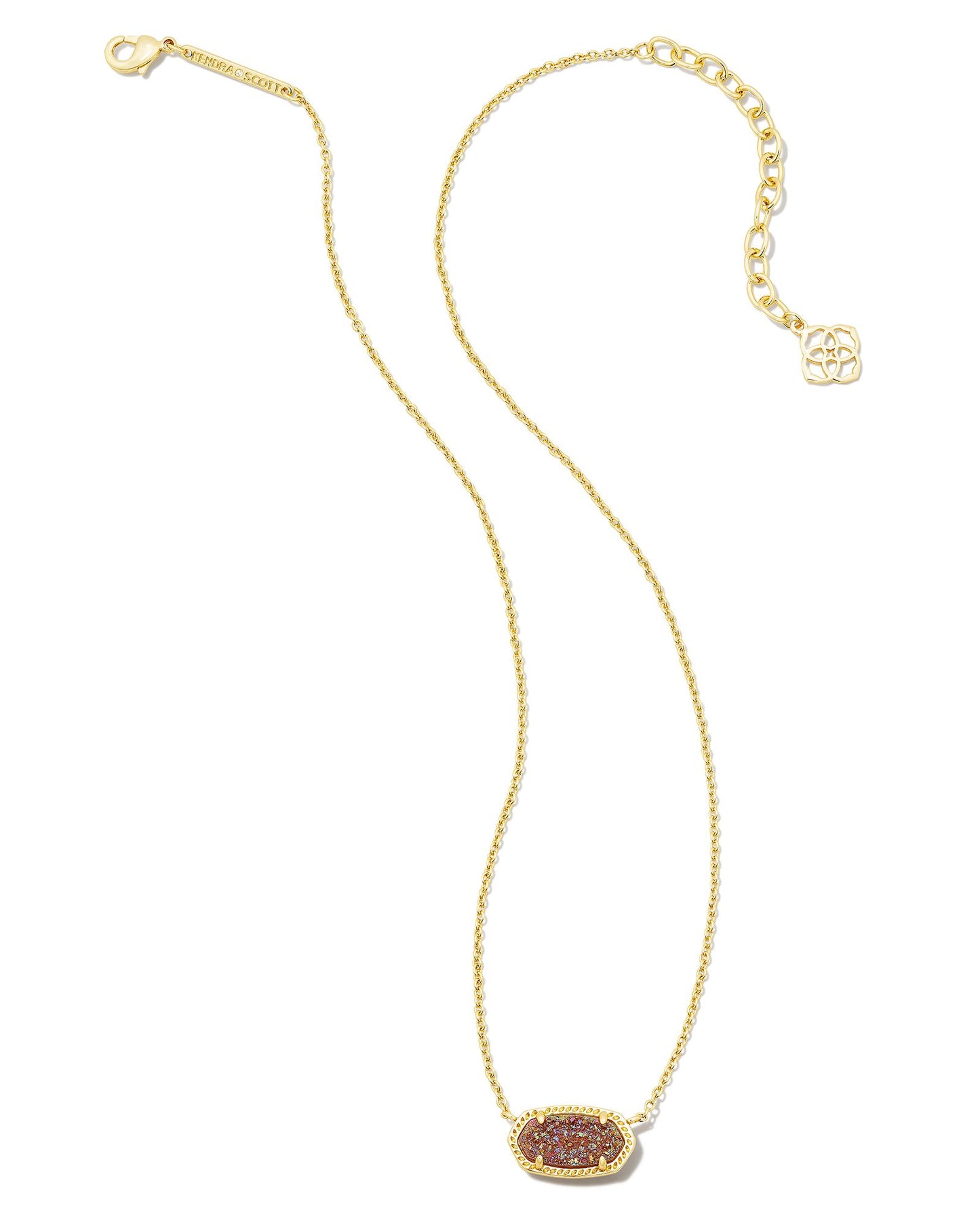 Elisa Necklace | Gold & Spice Drusy