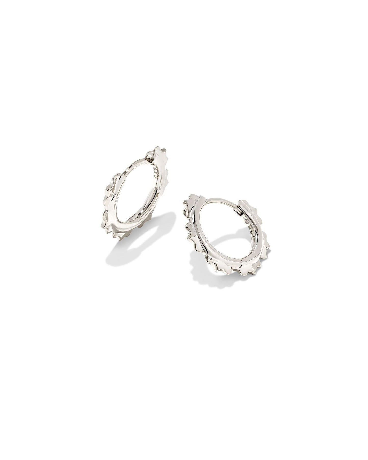 Genevieve Huggie Earrings | Silver