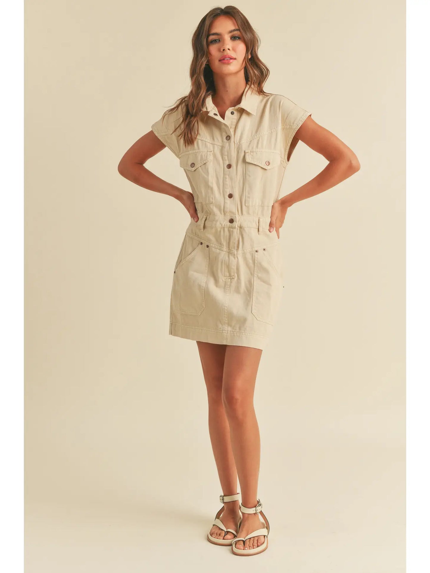 Washed Cotton Buttondown Dress