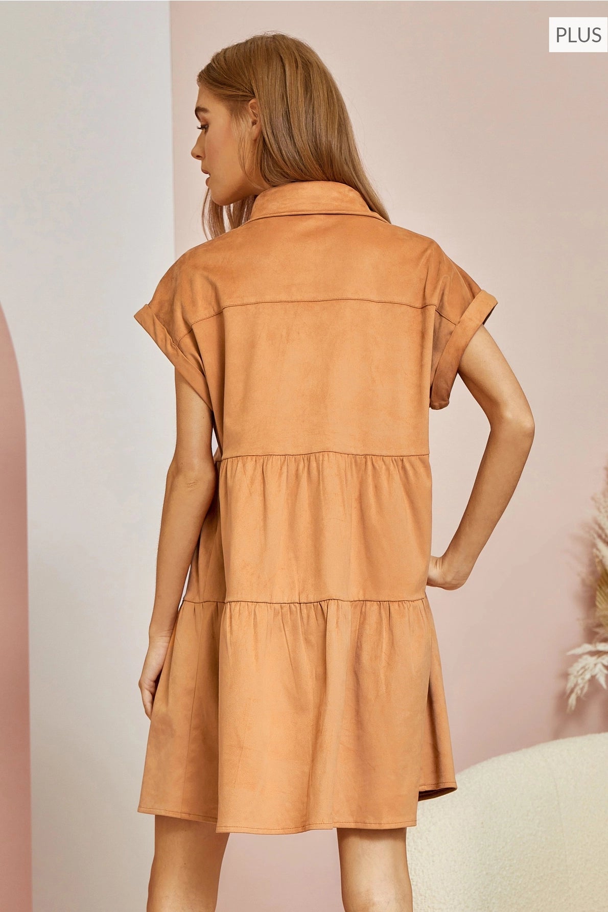 Plus | Fun Denim Button Down Dress