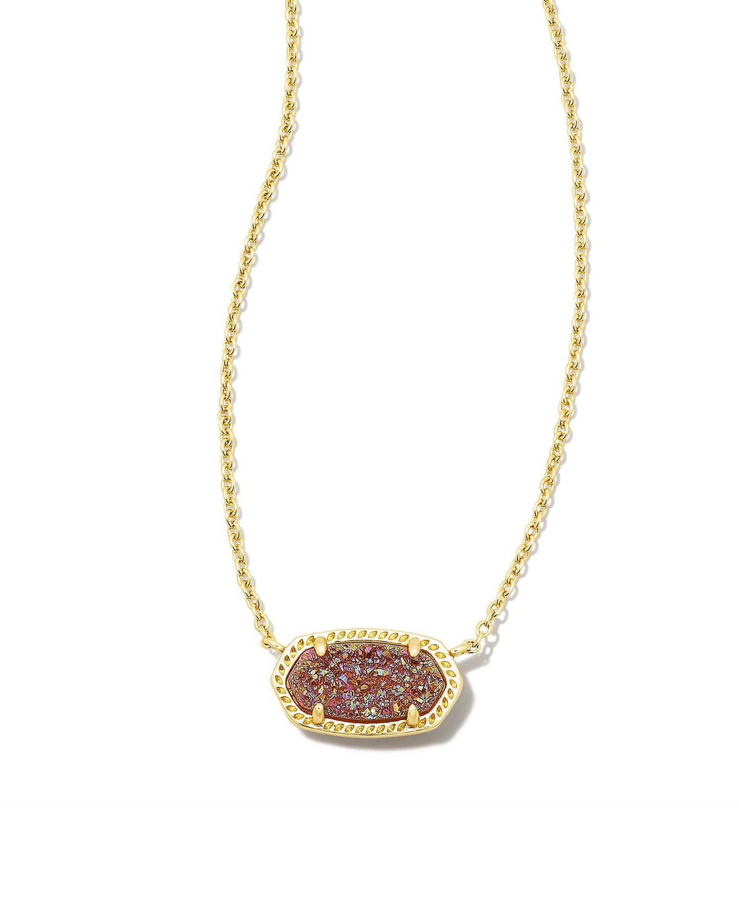 Elisa Necklace | Gold & Spice Drusy