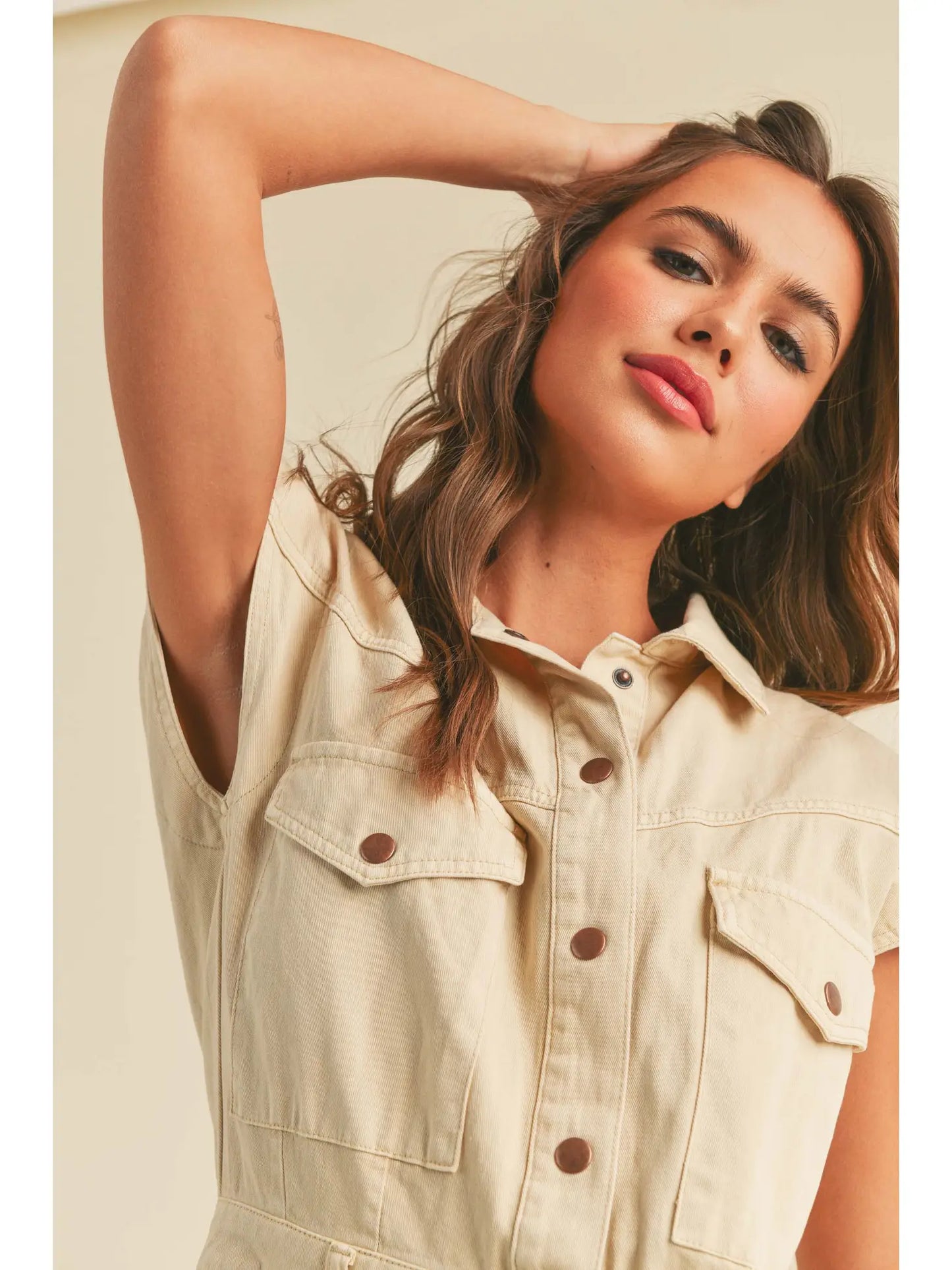 Washed Cotton Buttondown Dress