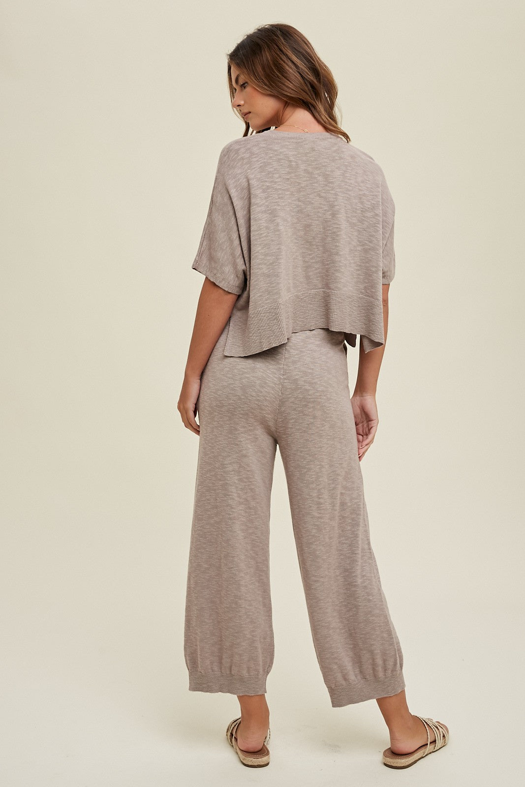 Two Piece Slub Sweater Set