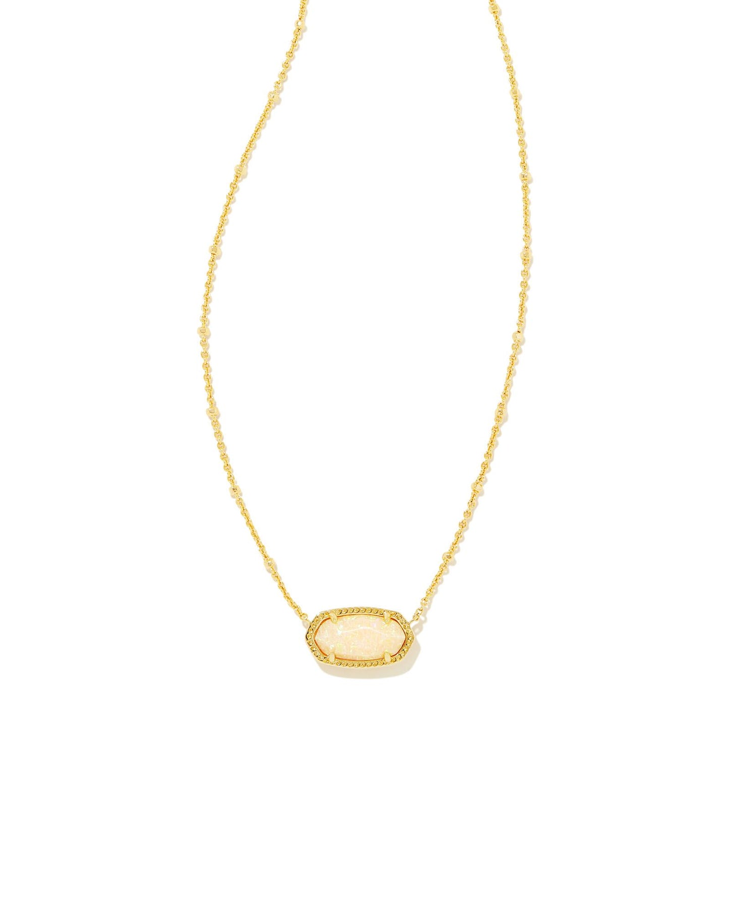 Elisa Satellite Pendant Necklace | Gold & Yellow Kyocera Opal
