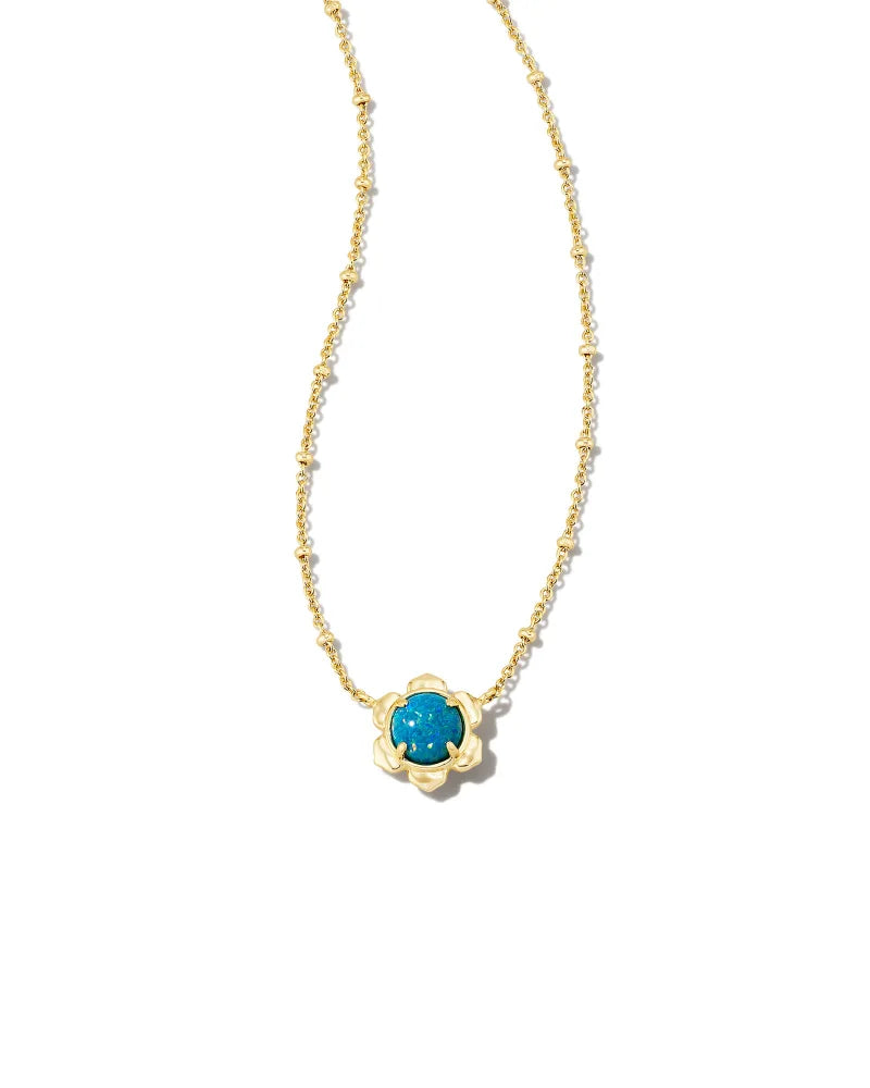 Susie Necklace | Gold & Marine Opal