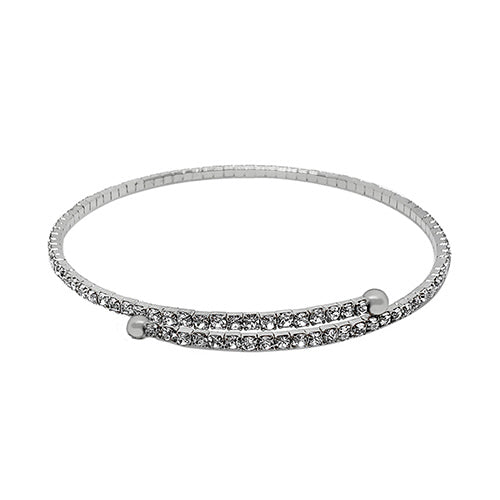 Clear Cryatal Single Flexi Bracelet