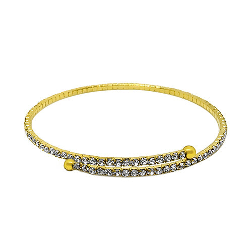 Clear Cryatal Single Flexi Bracelet