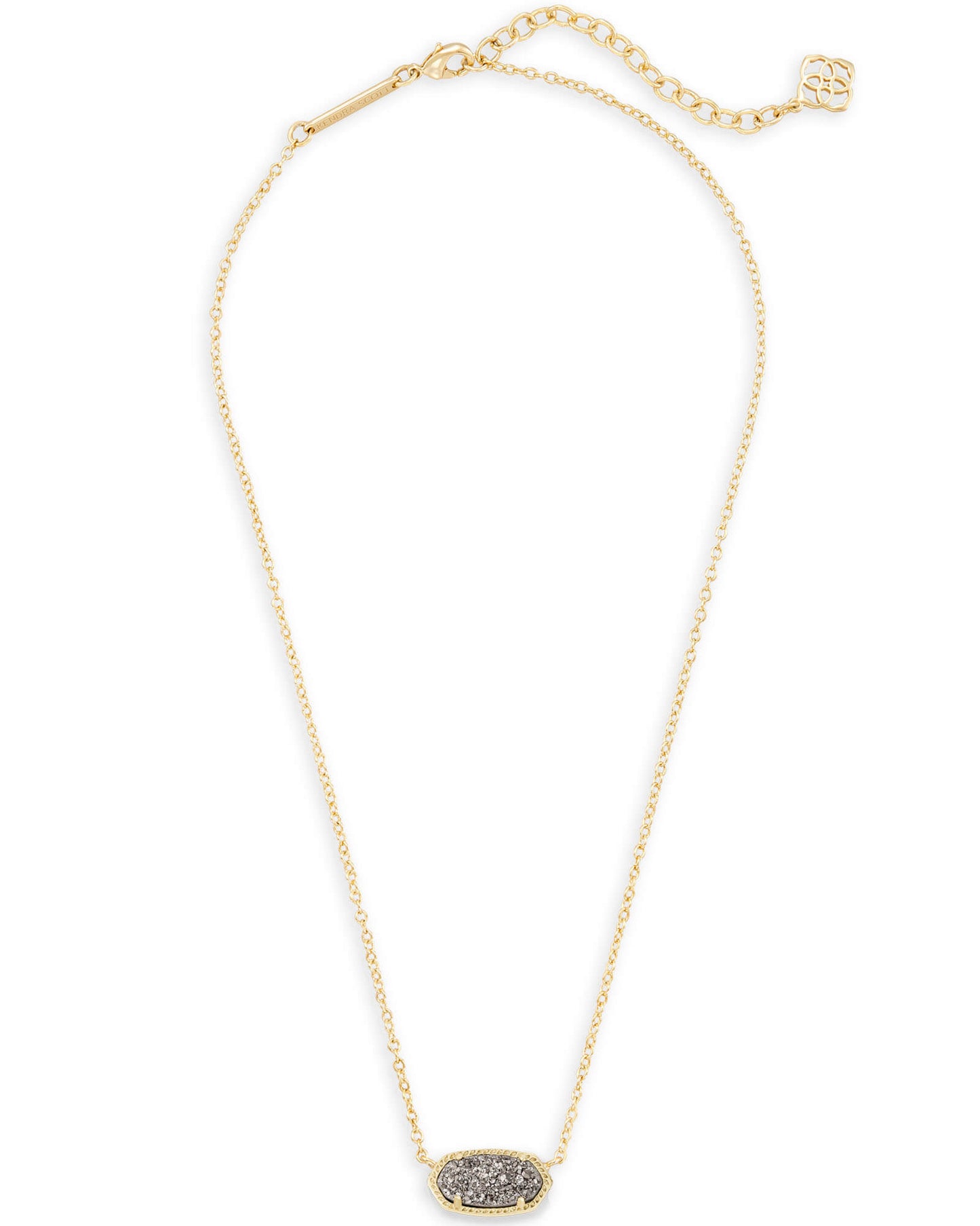 Elisa Necklace In Gold Platinum Drusy