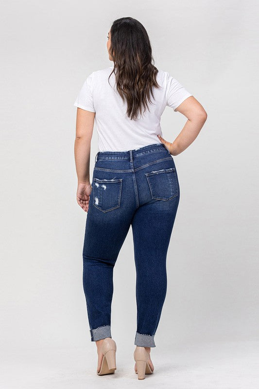 Plus | High Rise Crop Skinny
