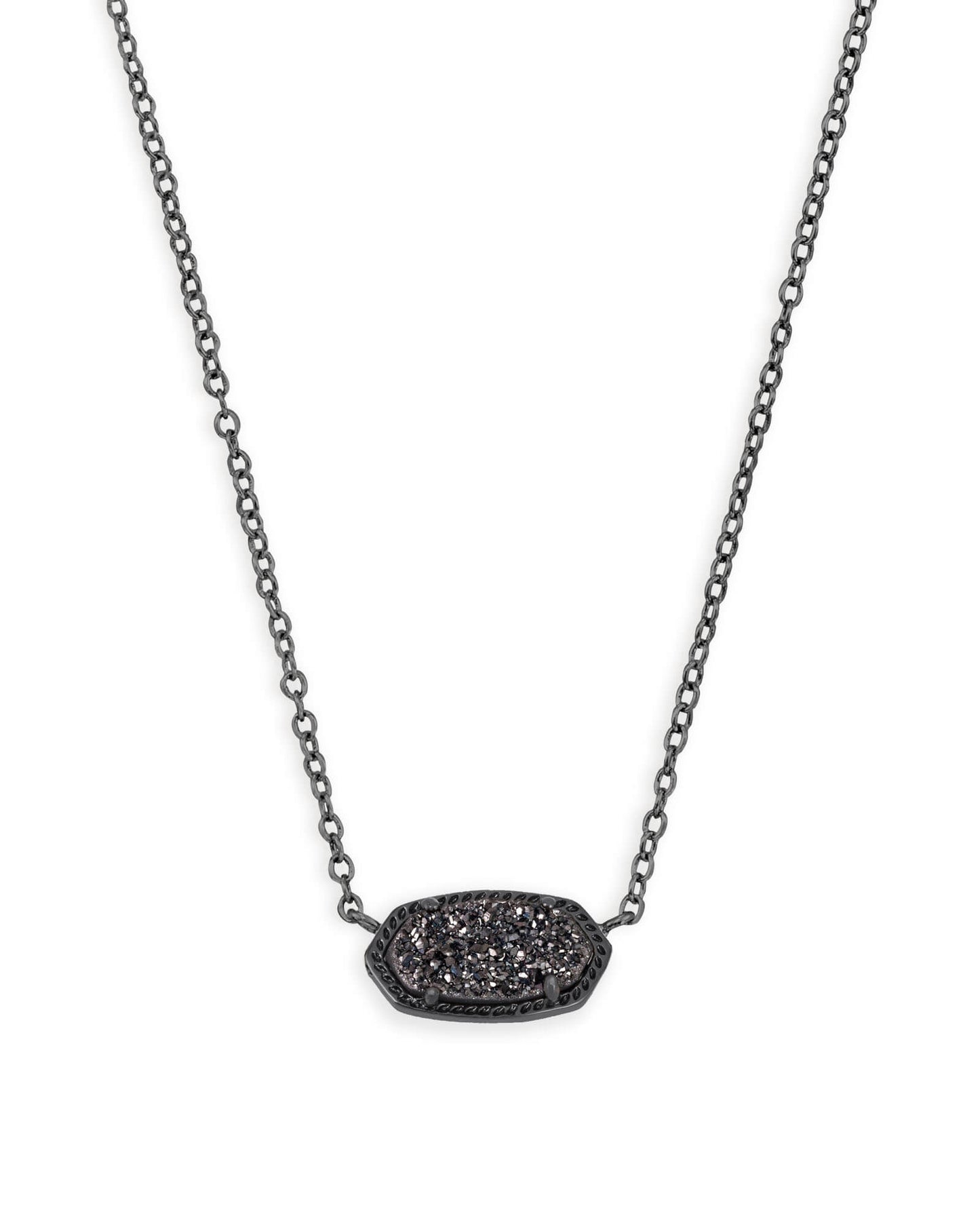 Elisa Necklace In Black Drusy