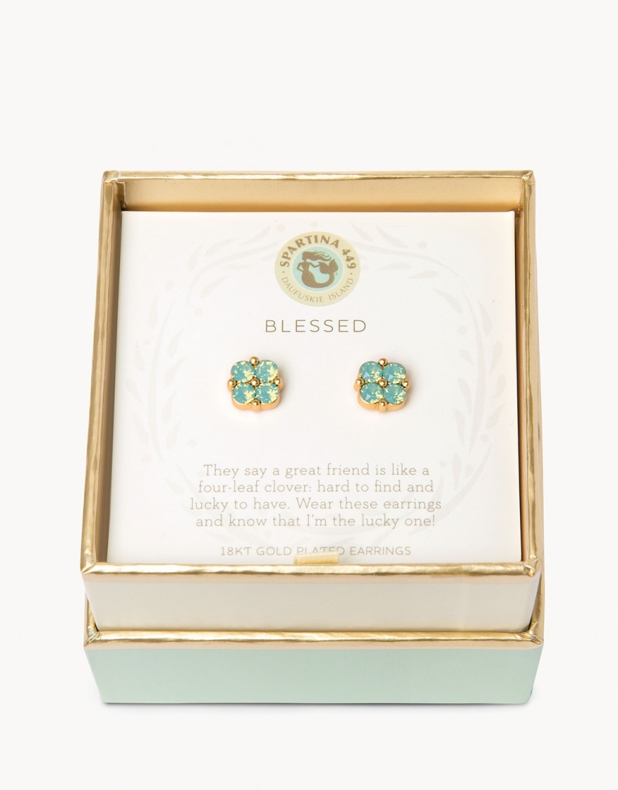 Sea La Vie Stud Earrings | Blessed Sea Foam