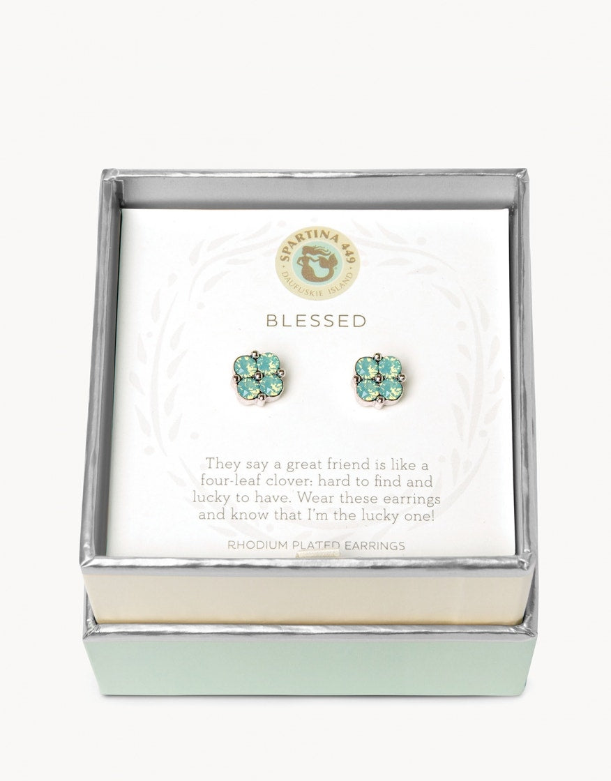 Sea La Vie Stud Earrings | Blessed Sea Foam