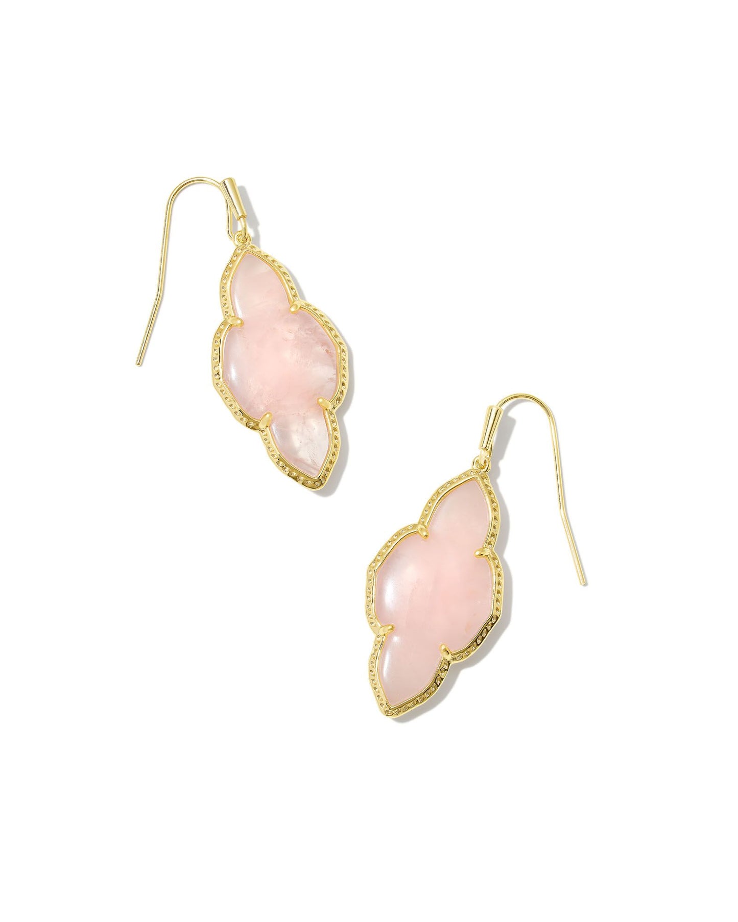 Abbie Earrings | Rose Quartz