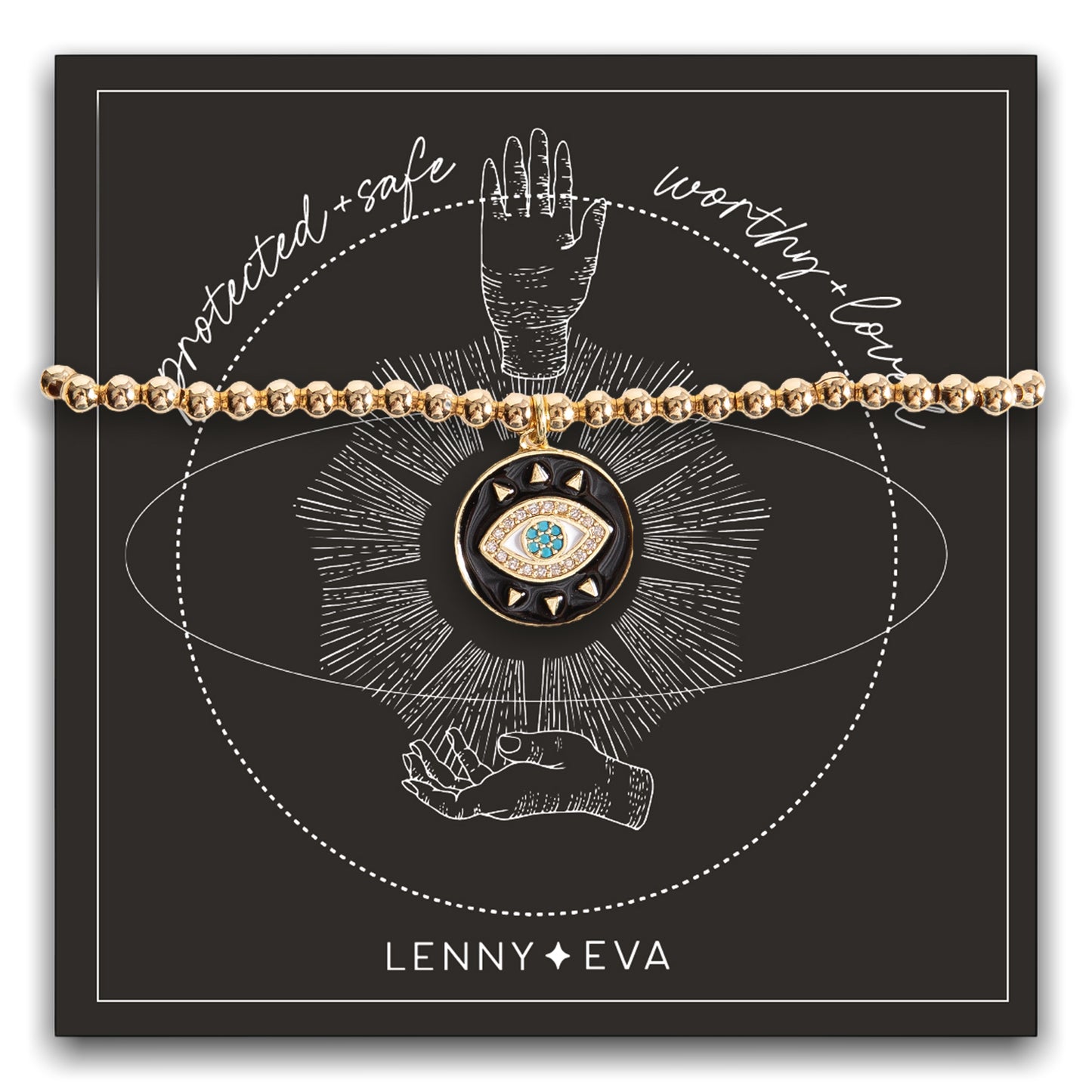 Celestial Bracelet | Evil Eye Circle Black