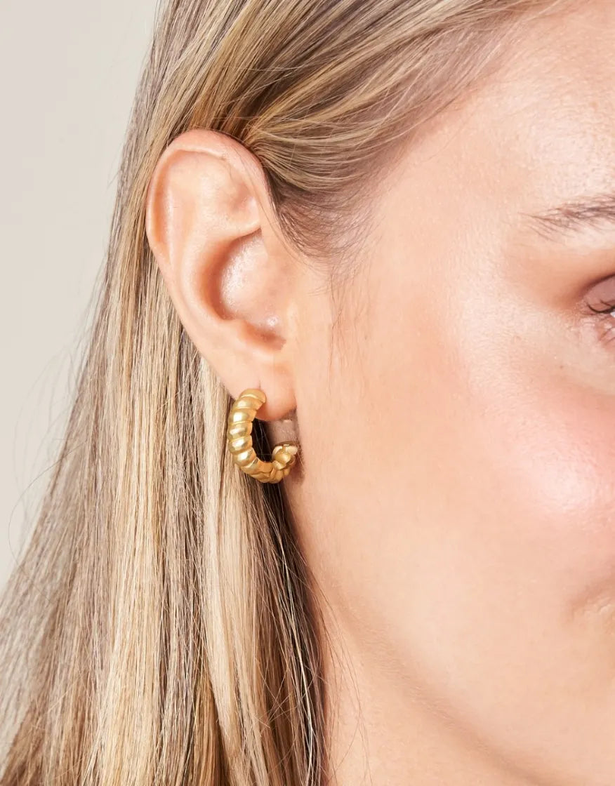 Classic Hoop Earring Set Gold (2 pairs)
