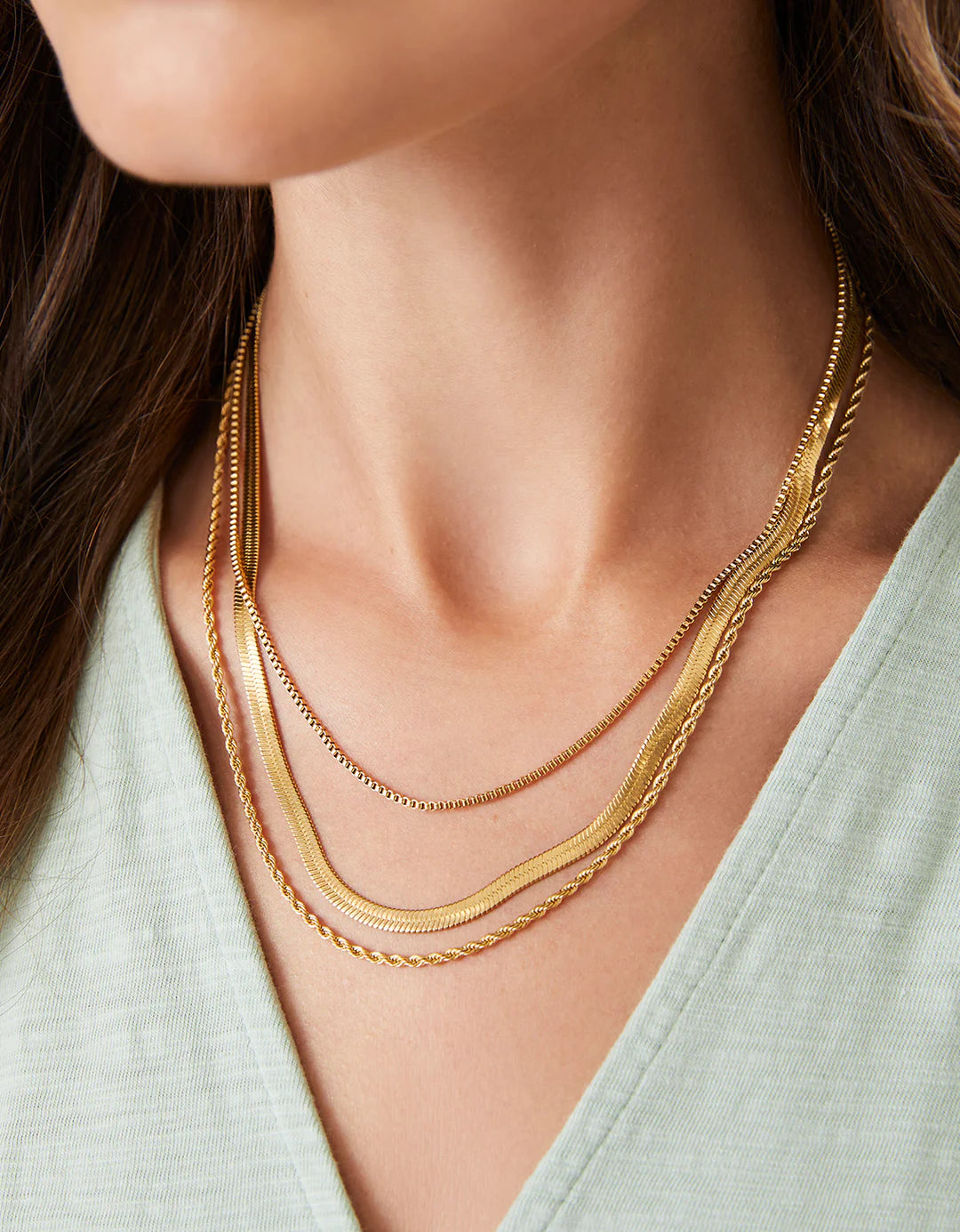 SP Folly Field Layered Necklace 18"