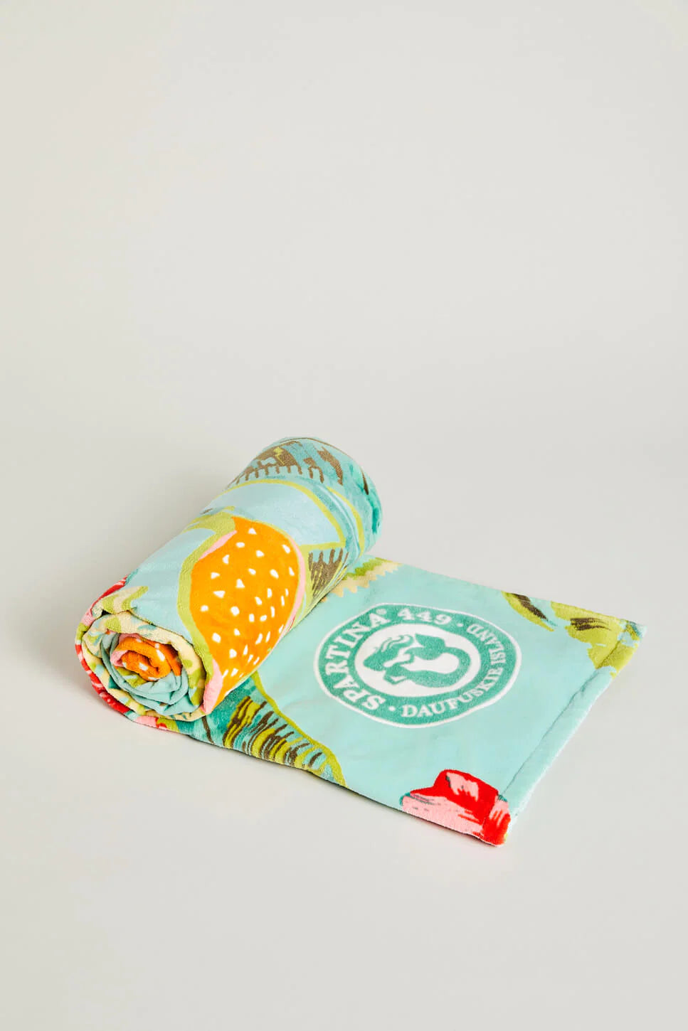 Beach Towel Queenie Tropical Floral Sea Foam