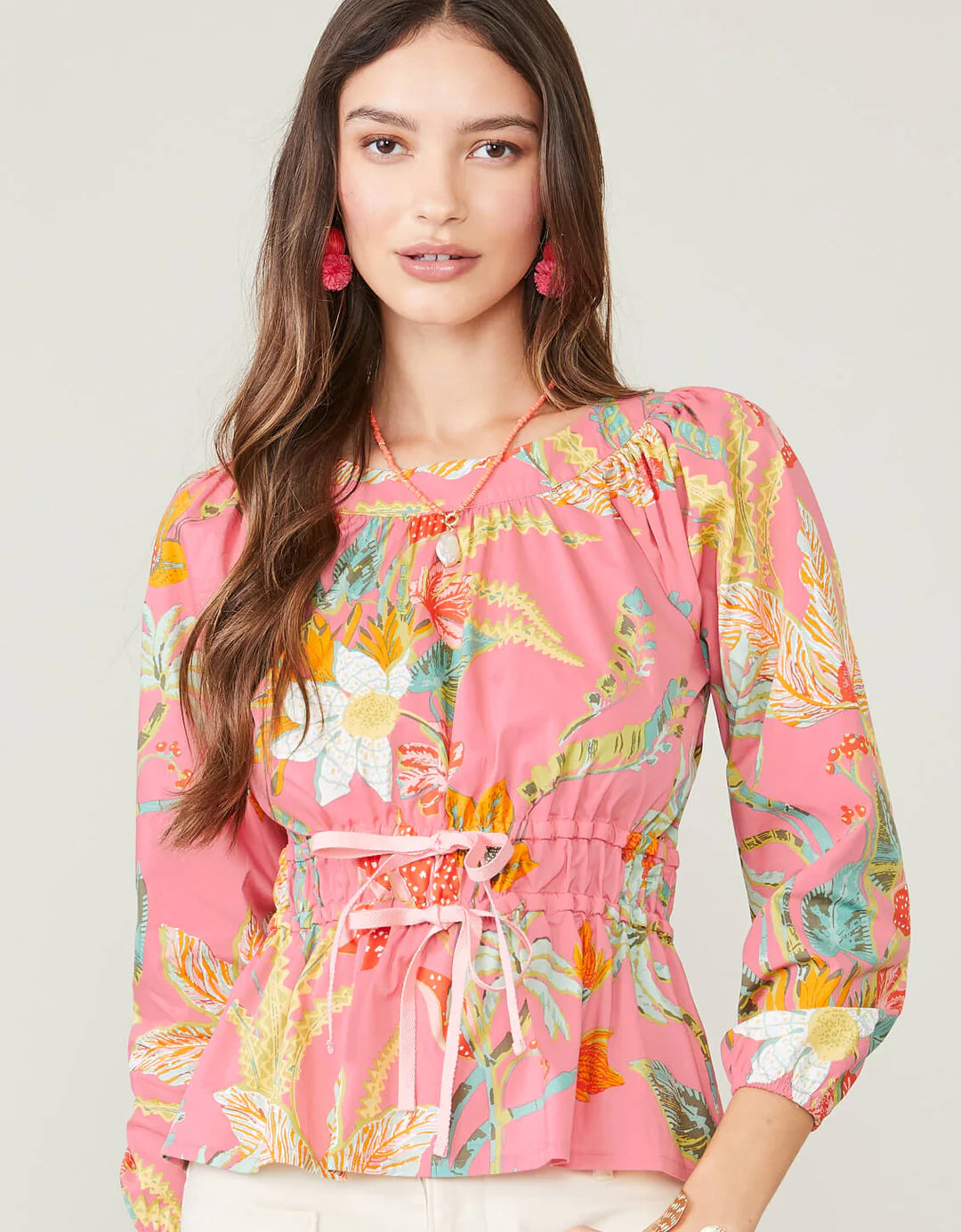Colette Stretch Blouse Queenie Topiary