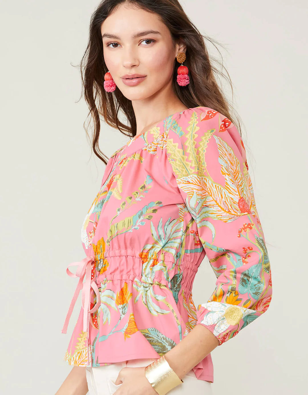 Colette Stretch Blouse Queenie Topiary