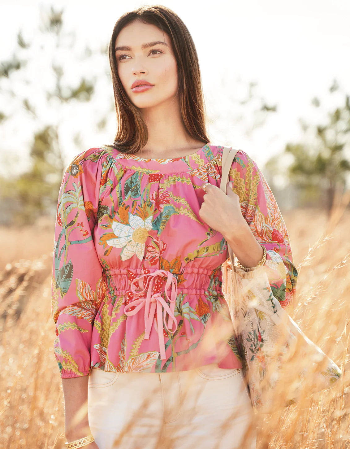Colette Stretch Blouse Queenie Topiary