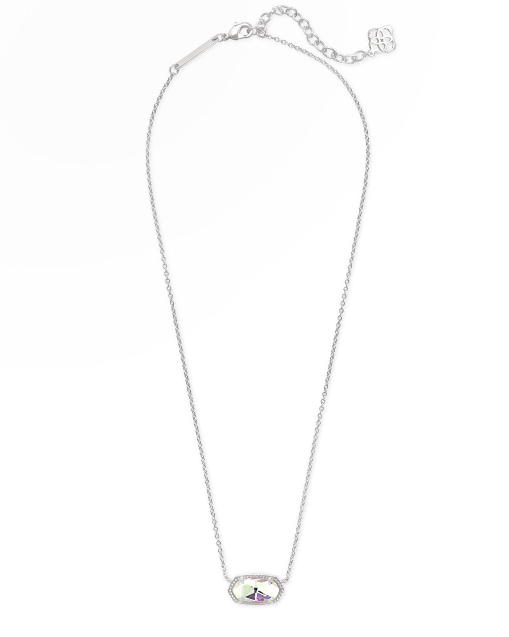 Elisa Necklace In Silver & Dichroic Glass