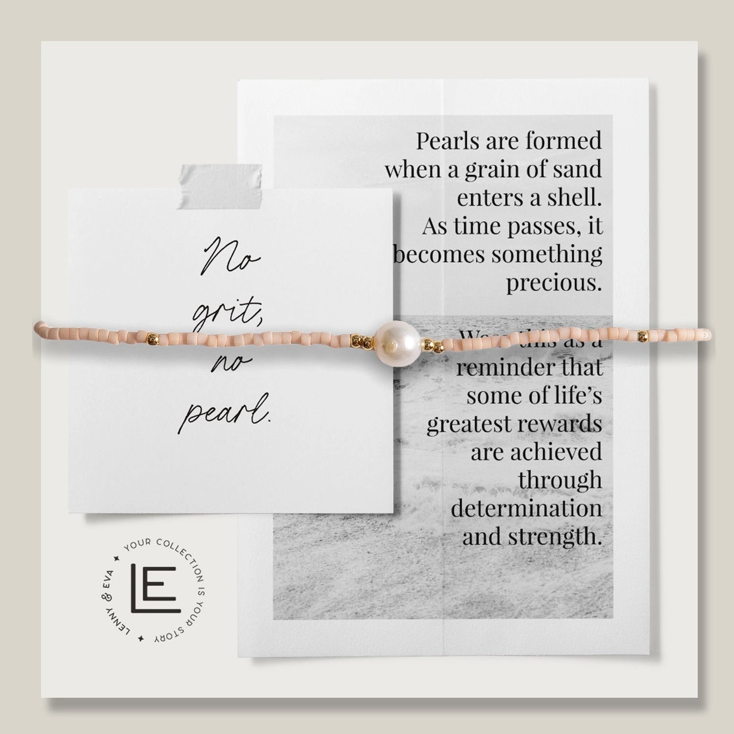 Pearl Cord Bracelet | Blush