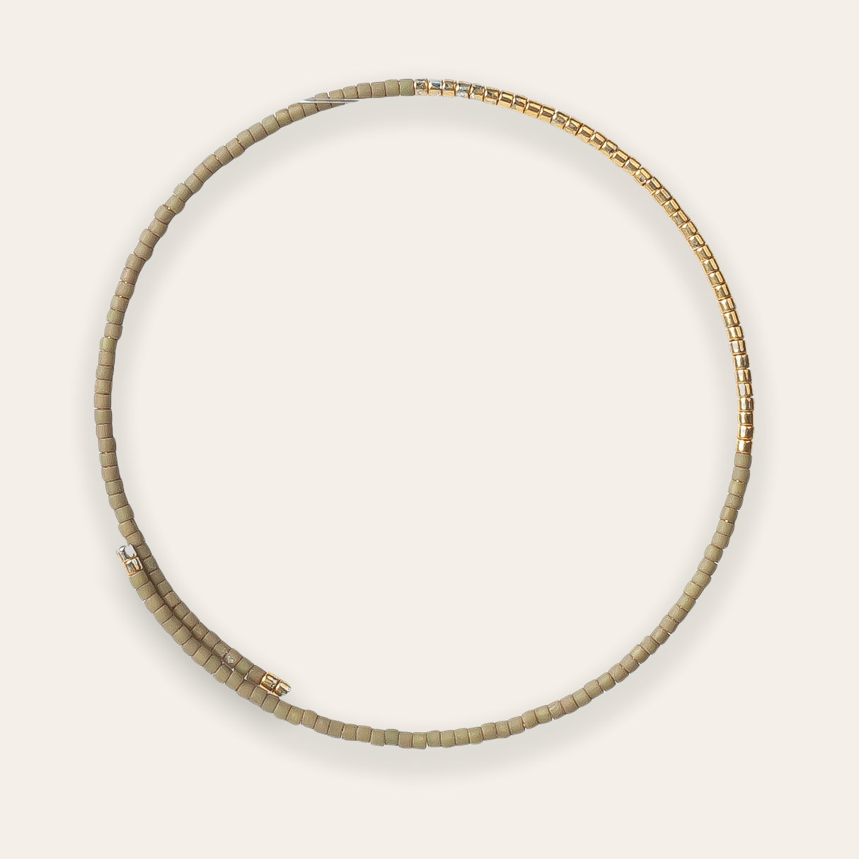 Norah Bangle | Gold & Matte Olive