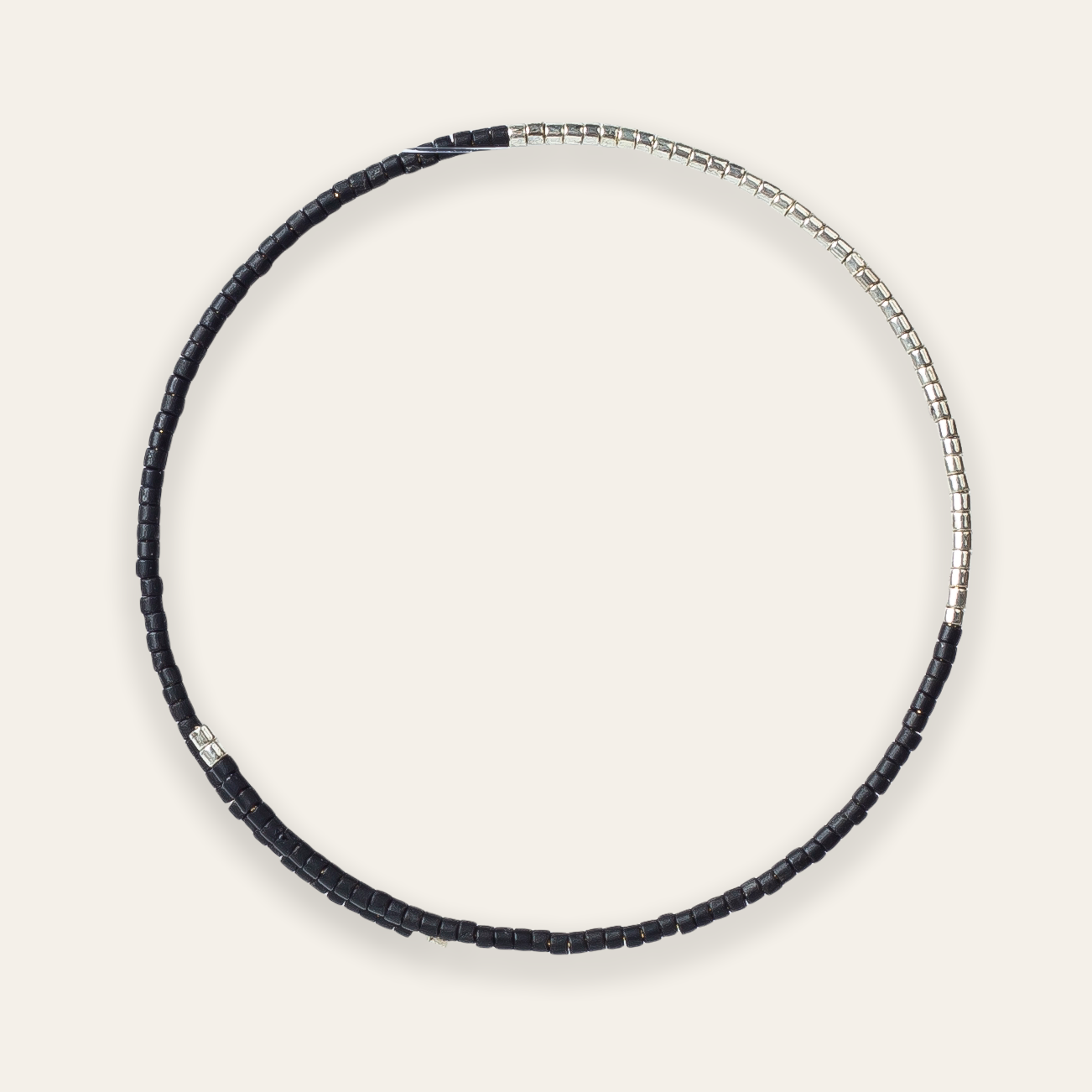 Norah Bangle | Silver & Matte Black