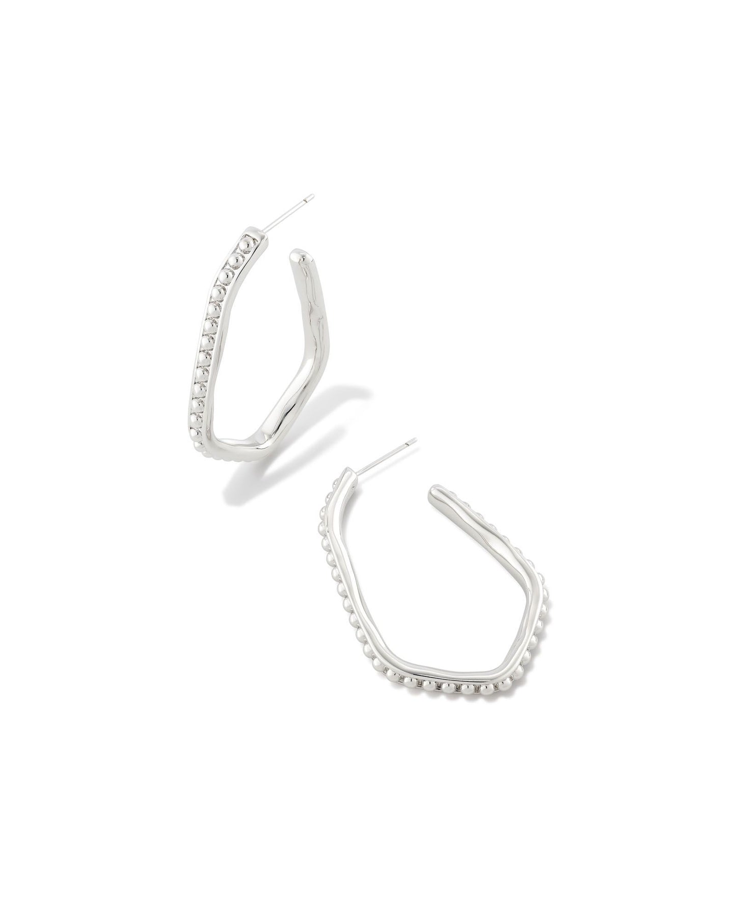 Lonnie Beaded Hoop | Silver