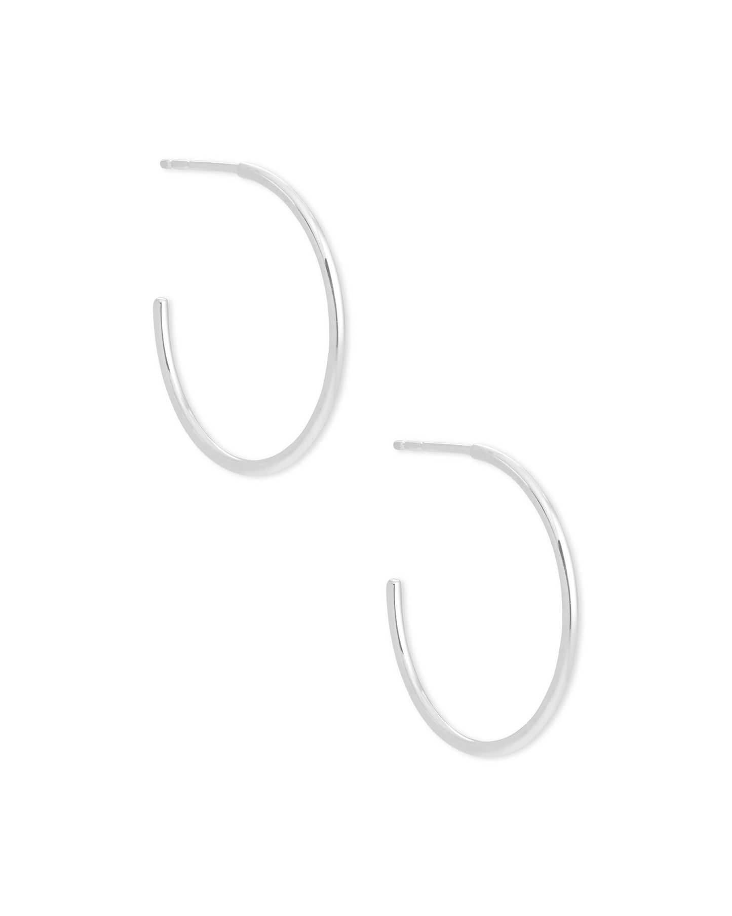 Keeley Hoop Earrings In Sterling Silver