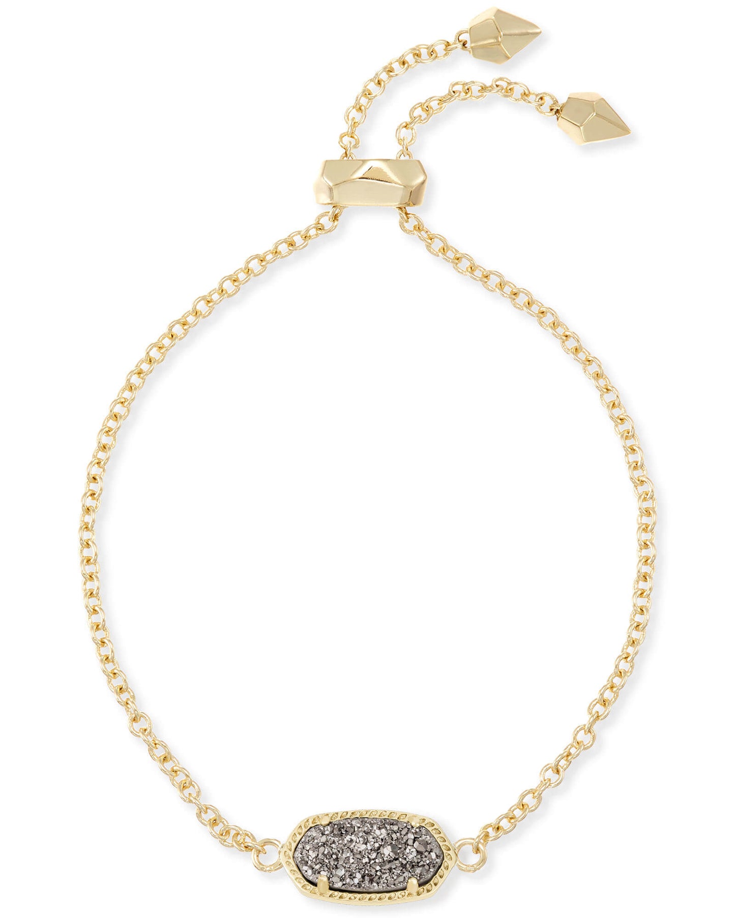 Elaina Gold Bracelet In Platinum Drusy