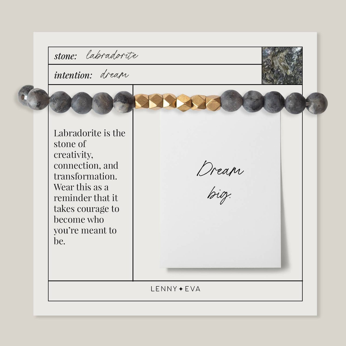 6mm Gemstone Bracelet | Labradorite