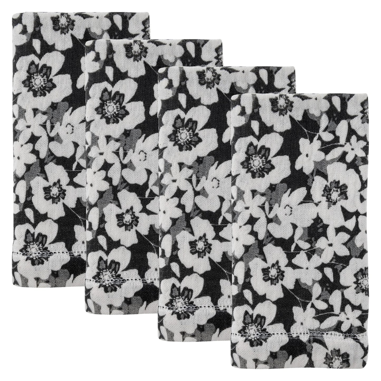 Dinner Napkins Ink Floral S/4