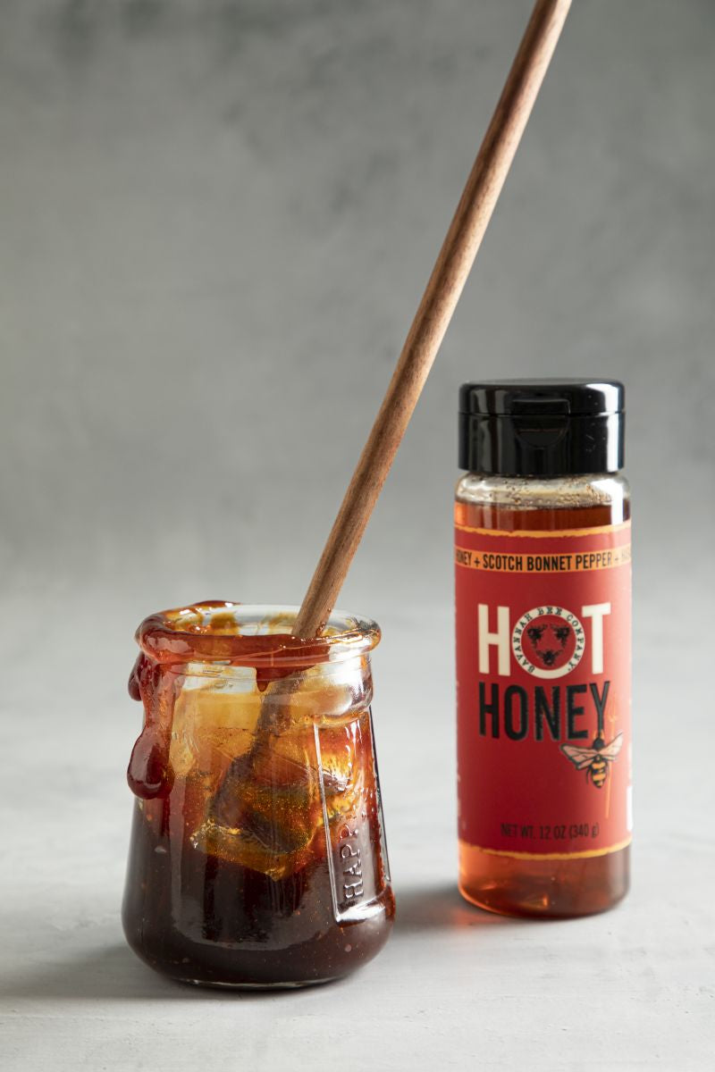 Savannah Bee Company Honey, Wildflower Honey + Scotch Bonnet Pepper + Habanero Pepper, Hot - 12 oz