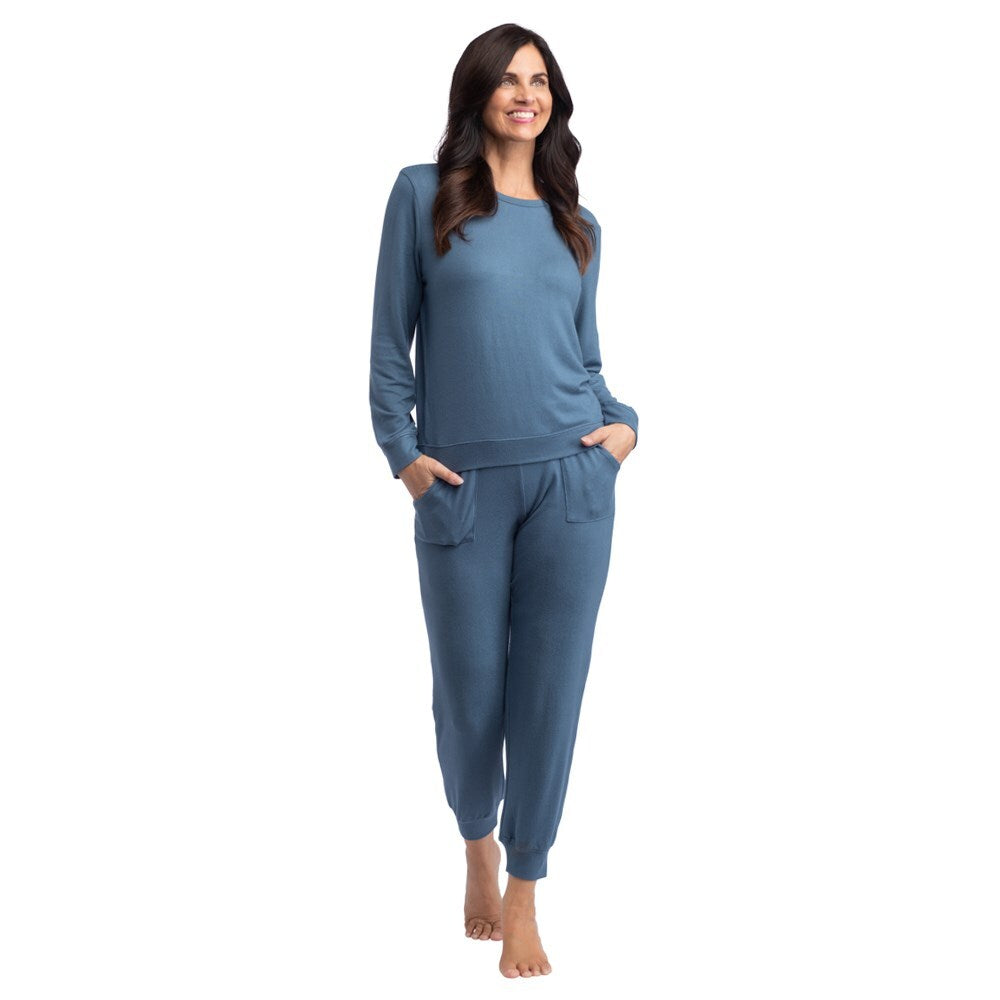 Dream Jersey Wide Crew Neck Lounge Set | Spring Lake